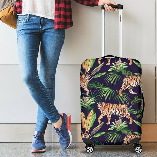 Tiger Tropical Pattern Luggage Cover Protector
