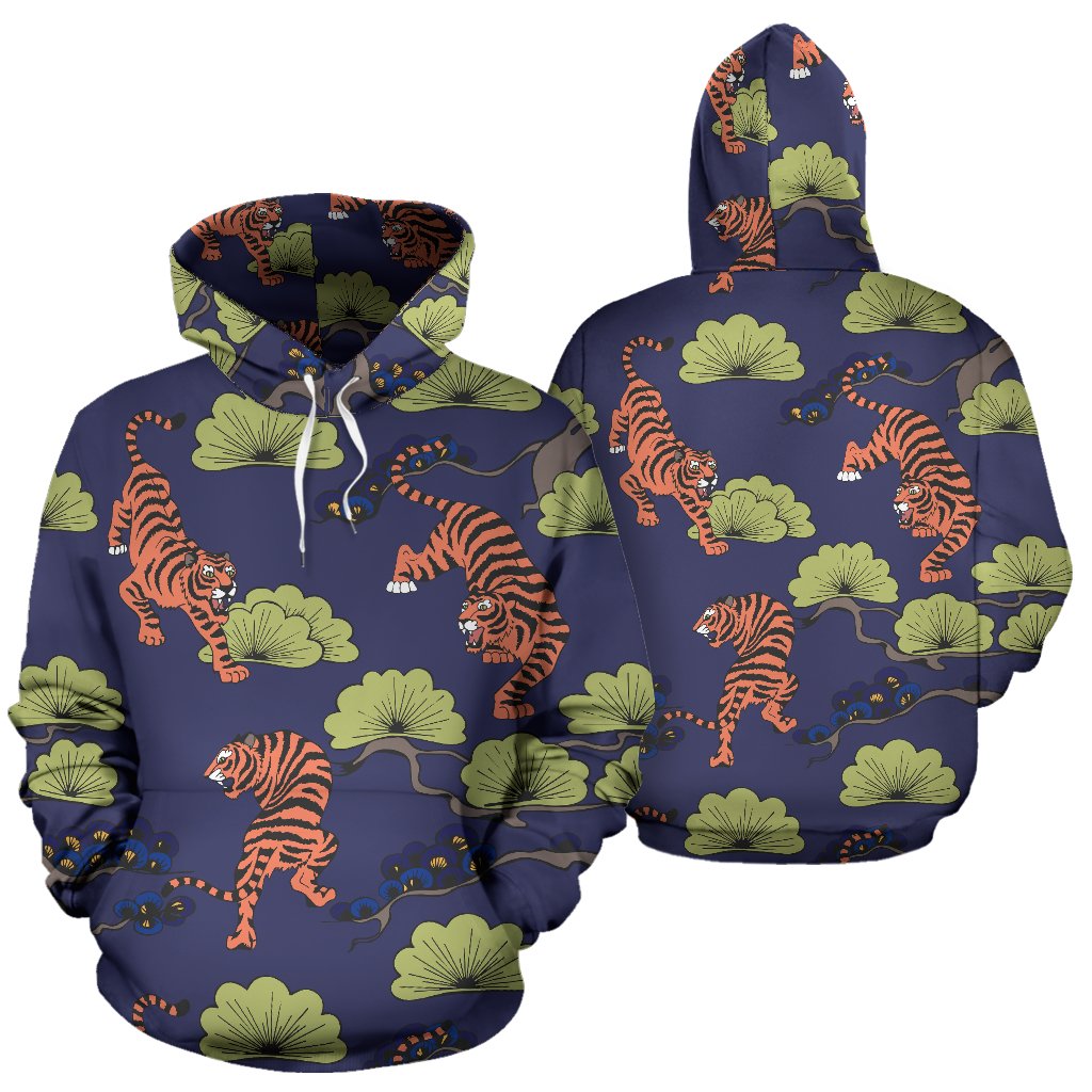 Tiger Pattern Japan Style All Over Print Hoodie