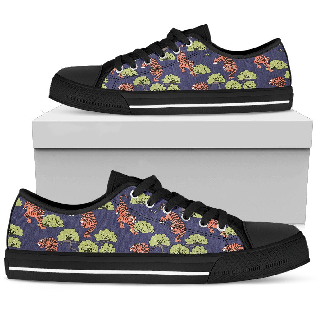 Tiger Pattern Japan Style Men Low Top Shoes