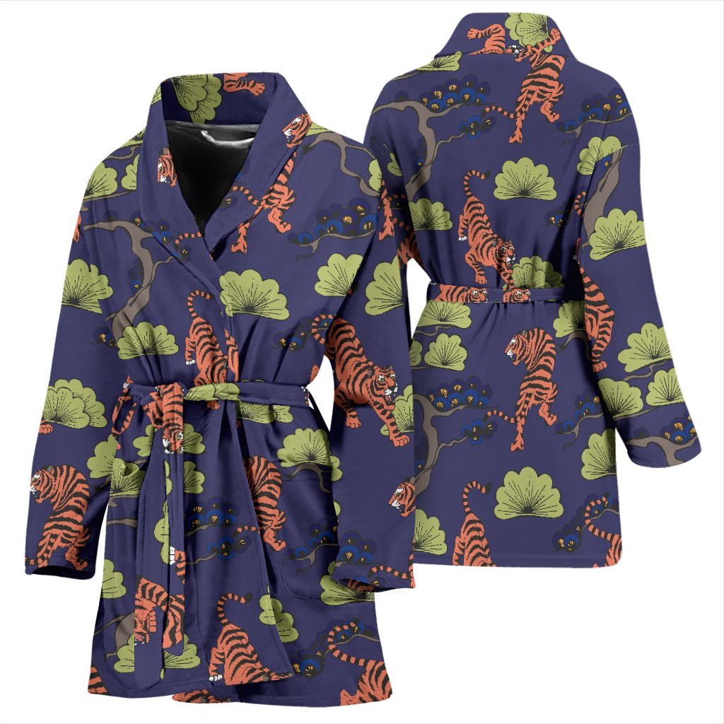 Tiger Pattern Japan Style Women Bath Robe
