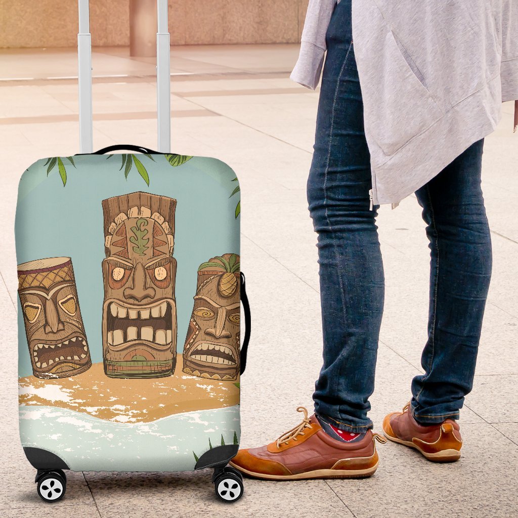 Hawaiian Polynesian Tiki Luggage Cover Protector
