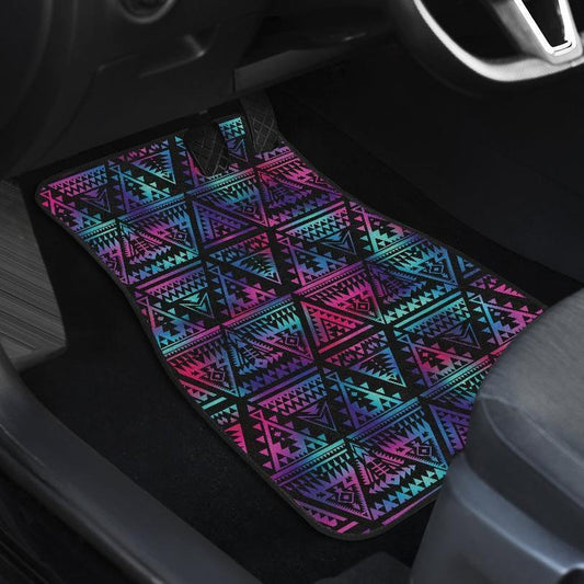 Tribal aztec Dark Multicolor Car Floor Mats