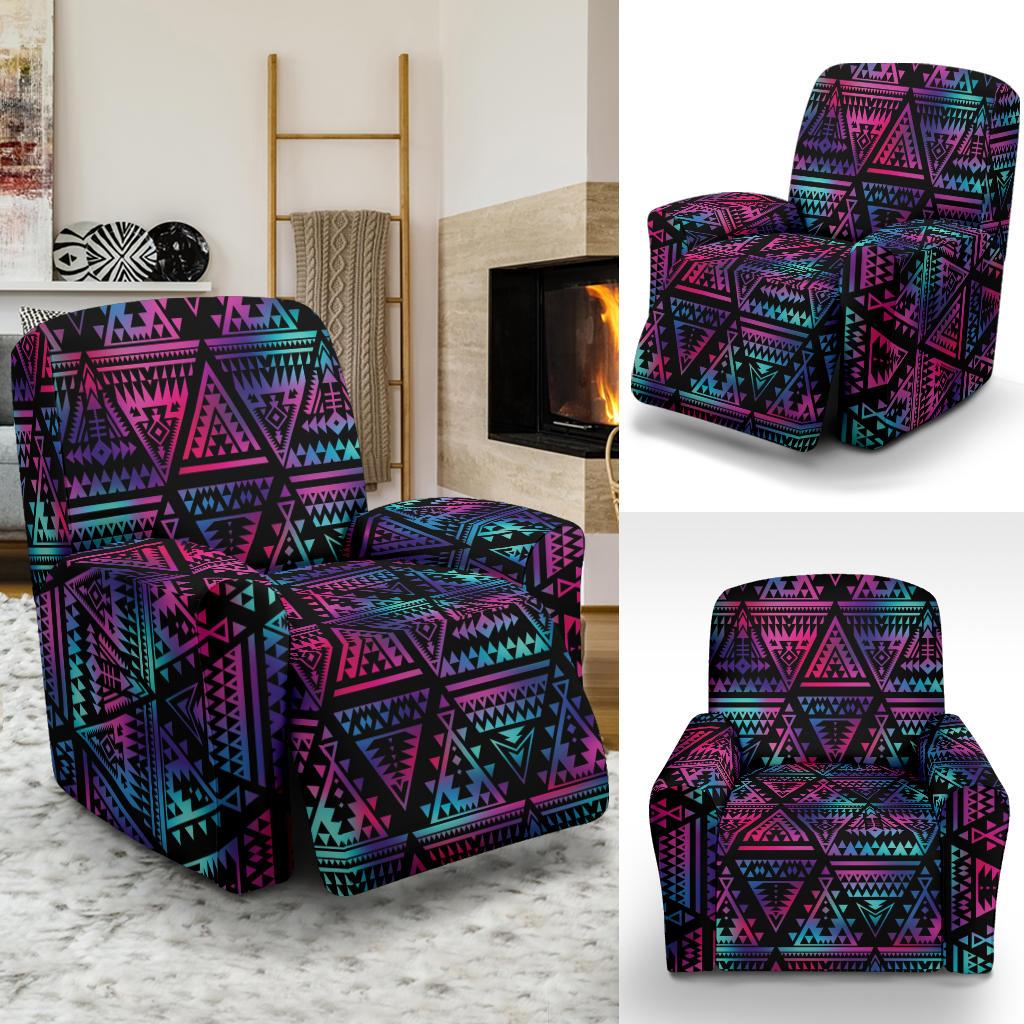 Tribal aztec Dark Multicolor Recliner Slipcover-JORJUNE.COM