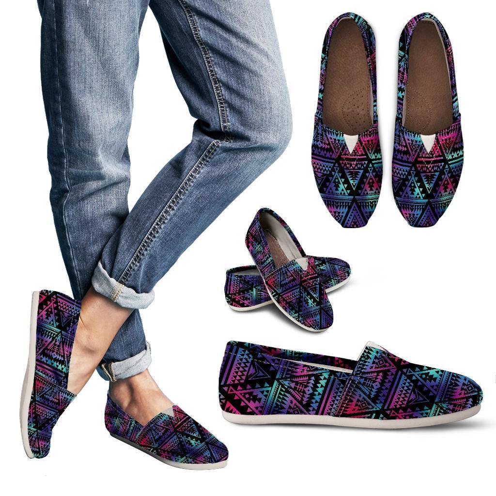 Tribal aztec Dark Multicolor Women Casual Shoes-JorJune.com