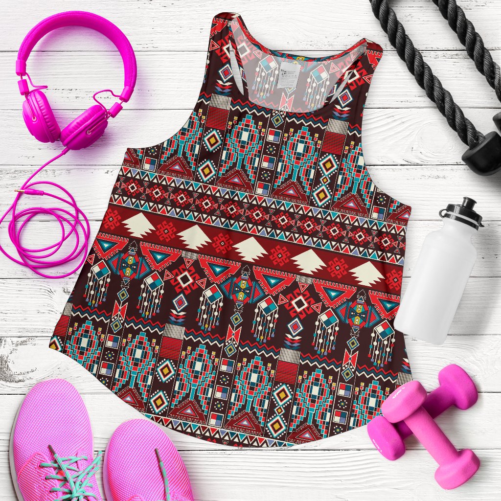 Tribal Aztec Indians native american Women Racerback Tank Top