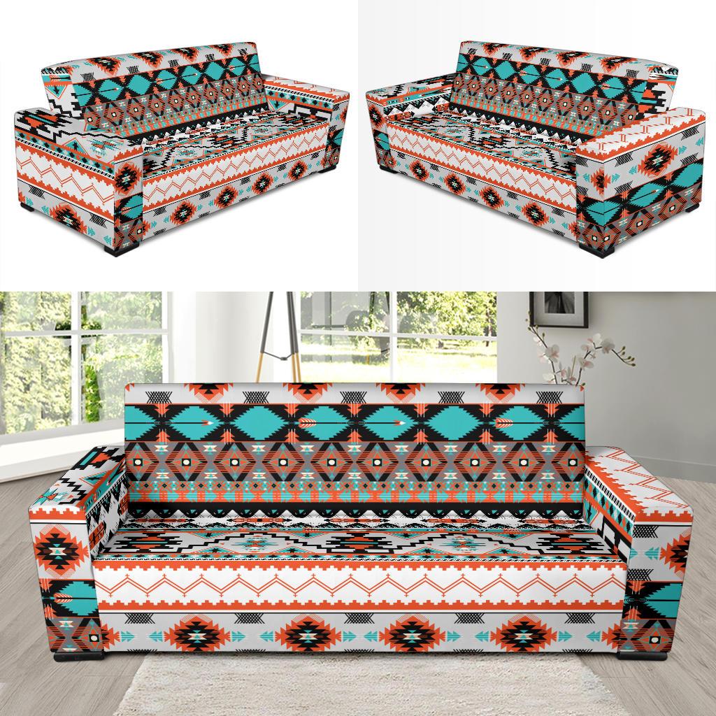 Tribal Aztec Indians pattern Sofa Slipcover-JORJUNE.COM