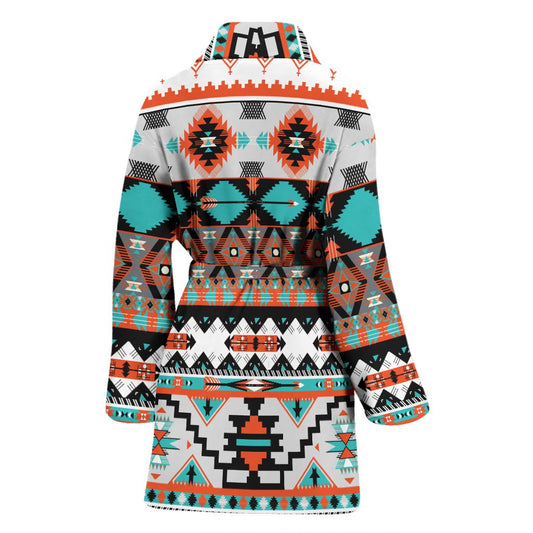 Tribal Aztec Indians pattern Women Bath Robe