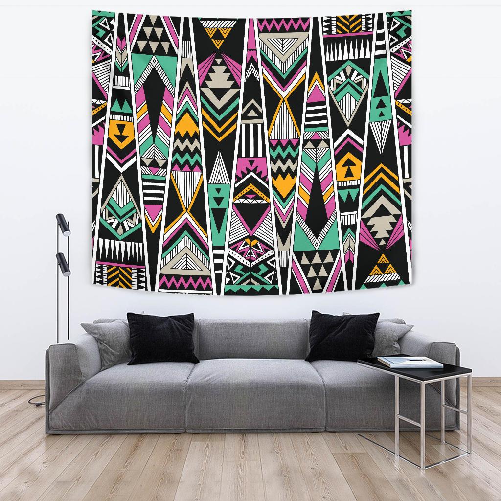 Tribal Aztec Triangle Tapestry