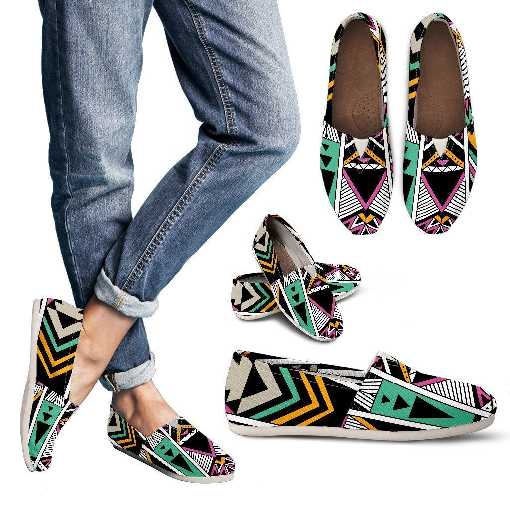 Tribal Aztec Triangle Women Casual Shoes-JorJune.com
