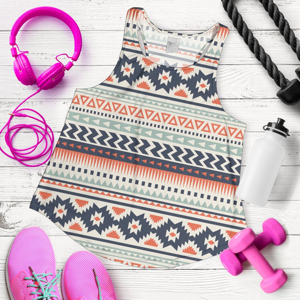 Tribal Aztec vintage pattern Women Racerback Tank Top