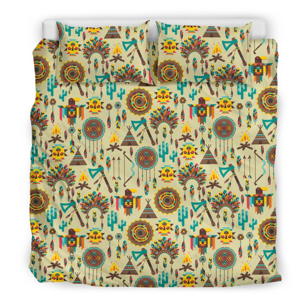 Tribal indians native american aztec Duvet Cover Bedding Set