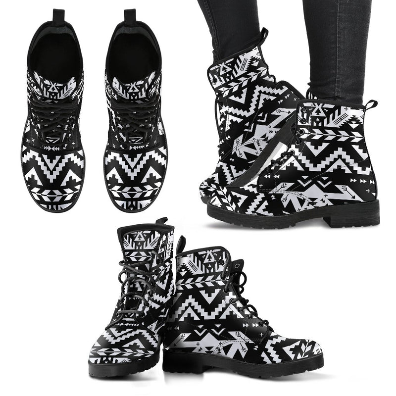Tribal Indians Native Aztec Women Leather Boots