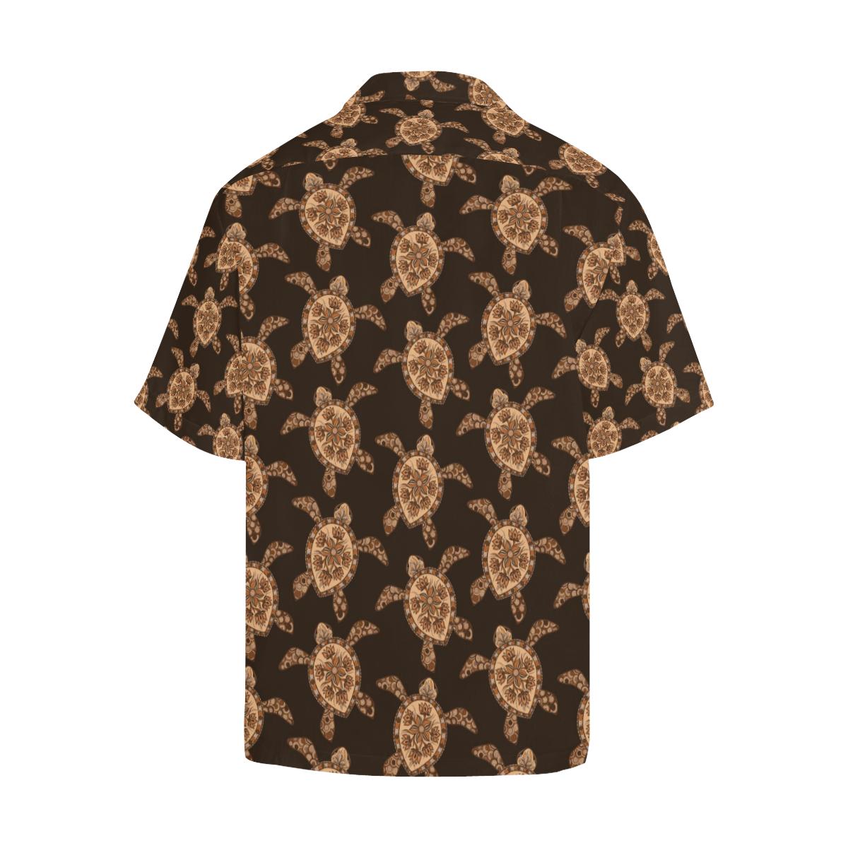 Tribal Sea Turtle Pattern Print Design T09 Men Hawaiian Shirt-JorJune