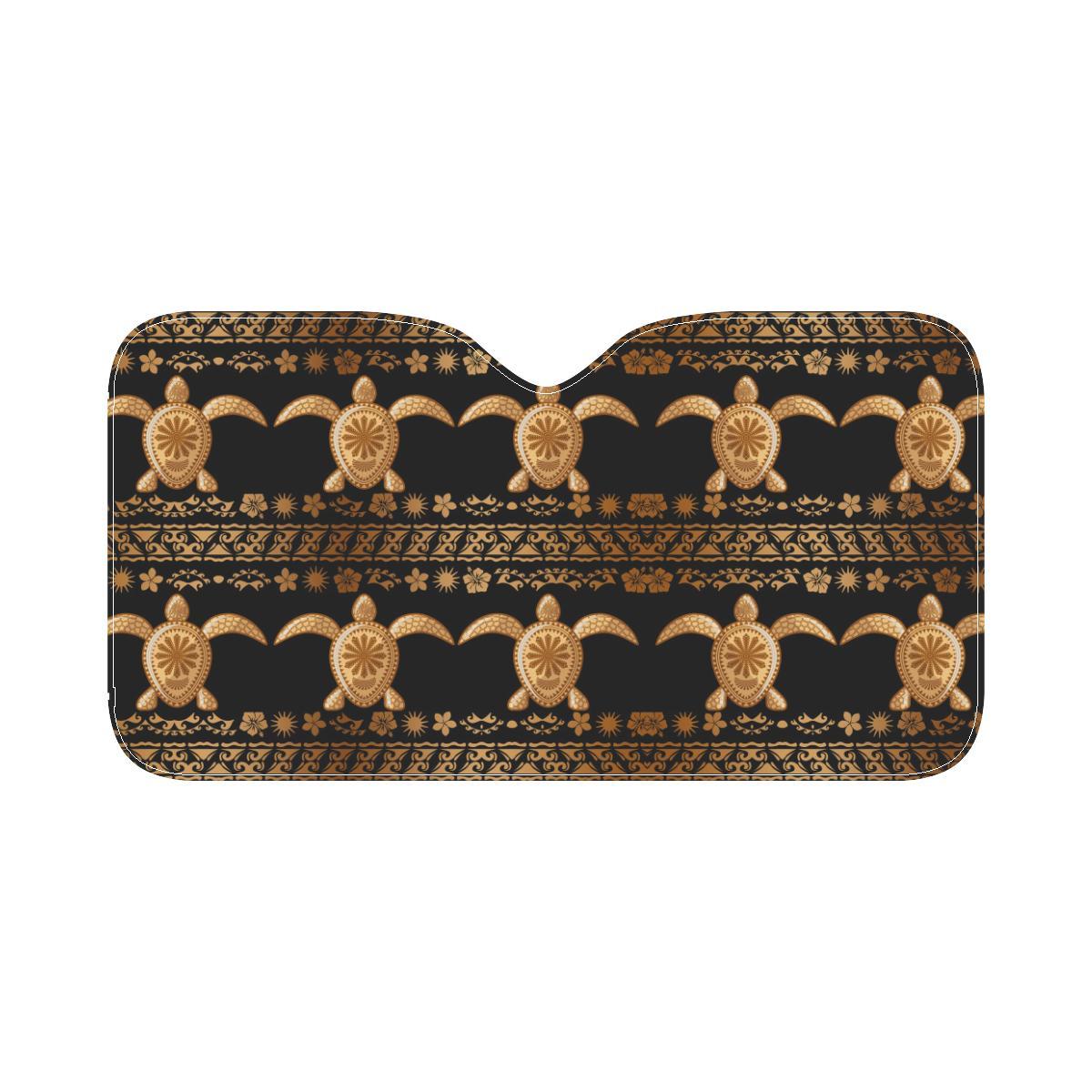 Tribal Sea turtle Polynesian Hawaiian Car Sun Shade-JorJune