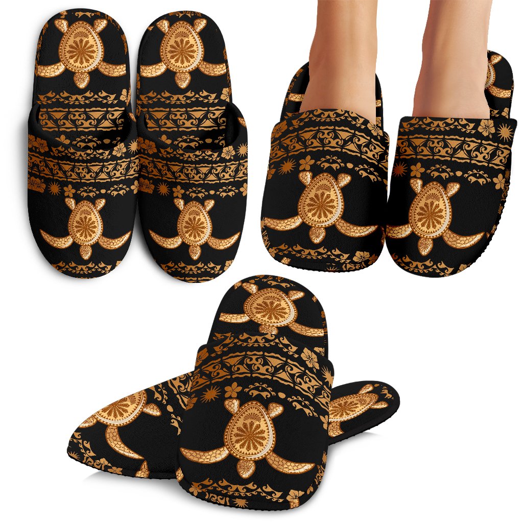Tribal Sea Turtle Polynesian Hawaiian Slippers
