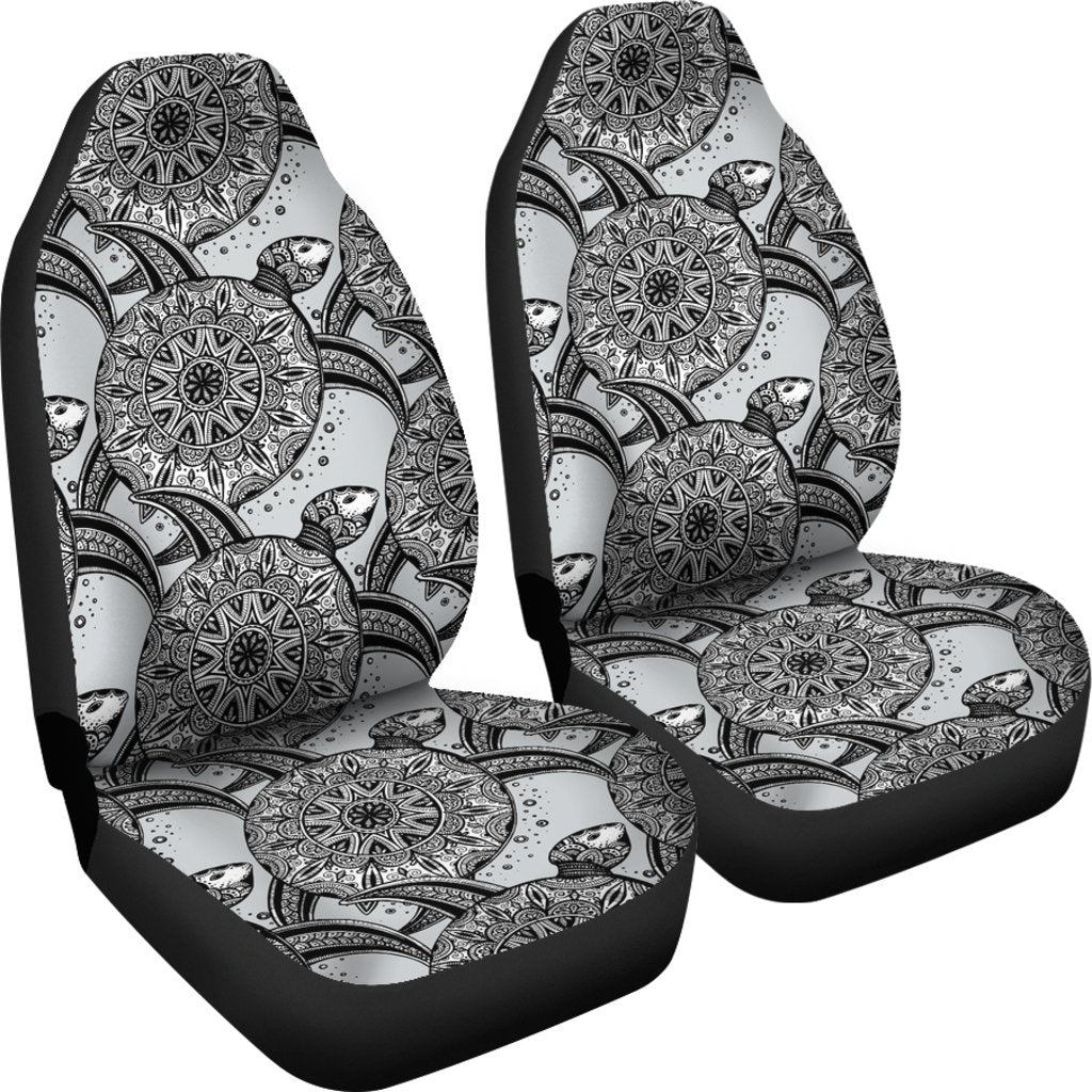 Tribal Turtle Polynesian Themed Print Universal Fit Car Seat Covers-JorJune