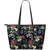 Tropical Flower Pattern Large Leather Tote Bag