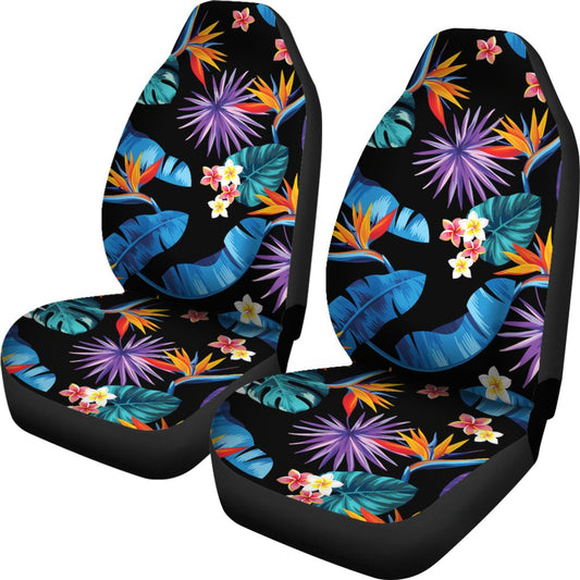 Tropical Flower Pattern Print Design TF018 Universal Fit Car Seat Covers-JorJune