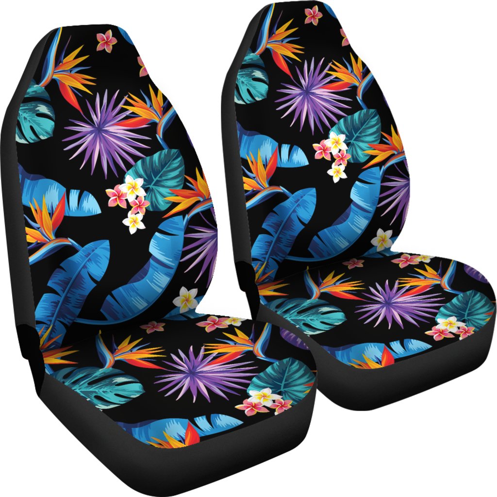 Tropical Flower Pattern Print Design TF018 Universal Fit Car Seat Covers-JorJune
