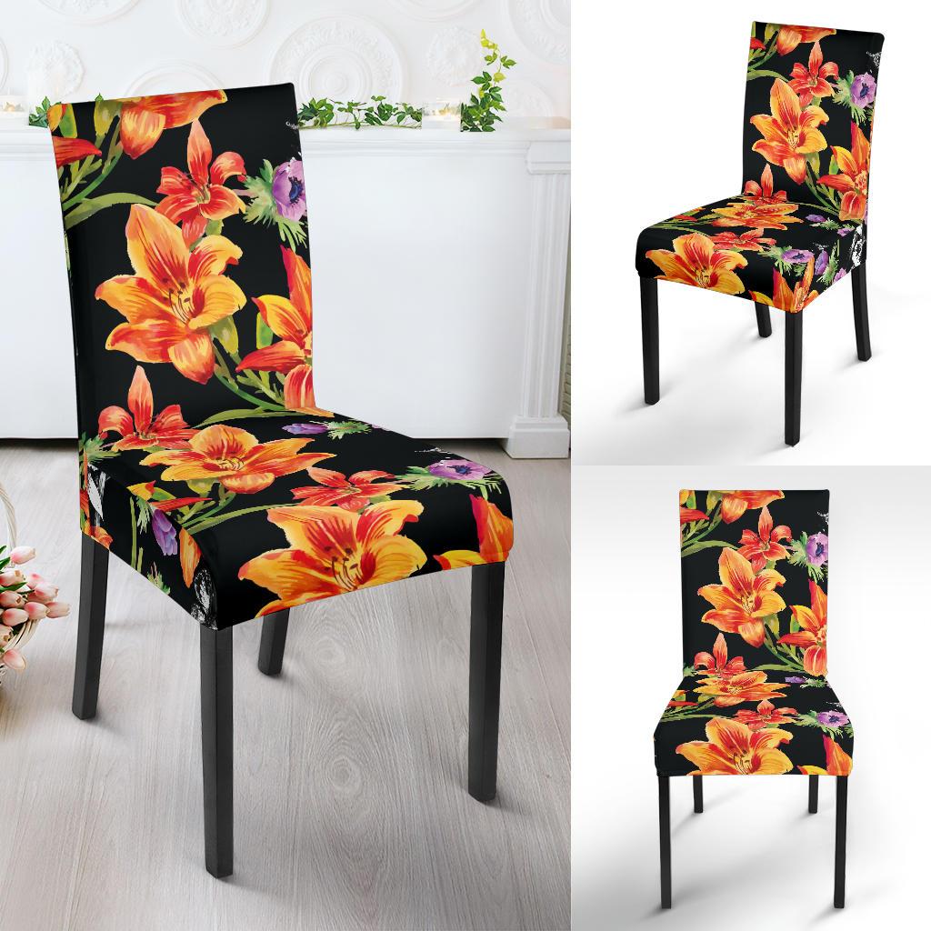 Tropical Flower Pattern Print Design TF02 Dining Chair Slipcover-JORJUNE.COM