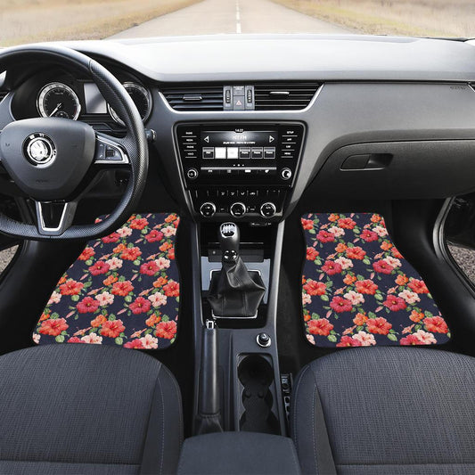 Tropical Flower Pattern Print Design TF020 Car Floor Mats-JORJUNE.COM