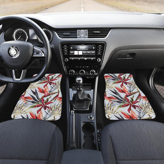 Tropical Flower Pattern Print Design TF021 Car Floor Mats-JORJUNE.COM