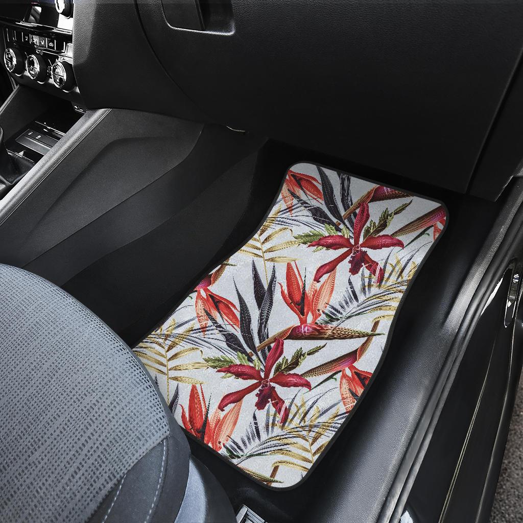 Tropical Flower Pattern Print Design TF021 Car Floor Mats-JORJUNE.COM