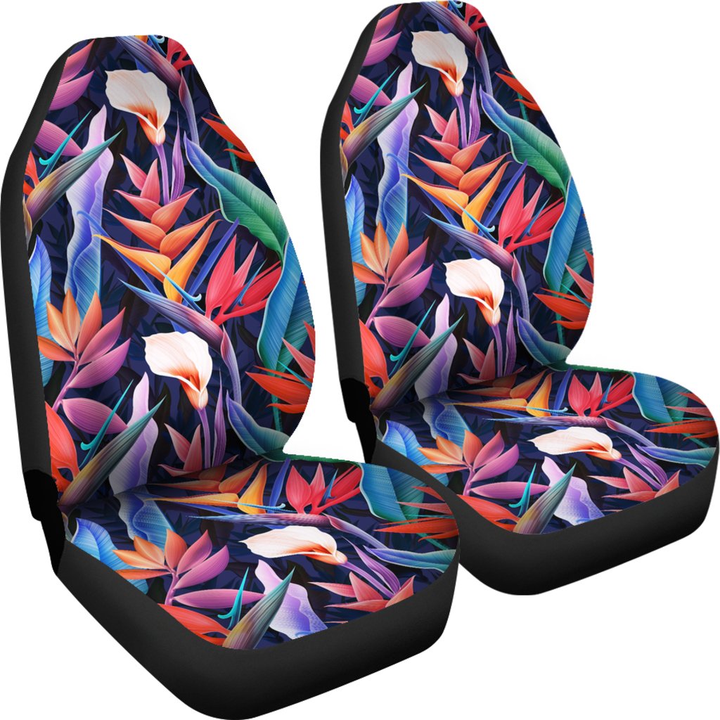 Tropical Flower Pattern Print Design TF023 Universal Fit Car Seat Covers-JorJune