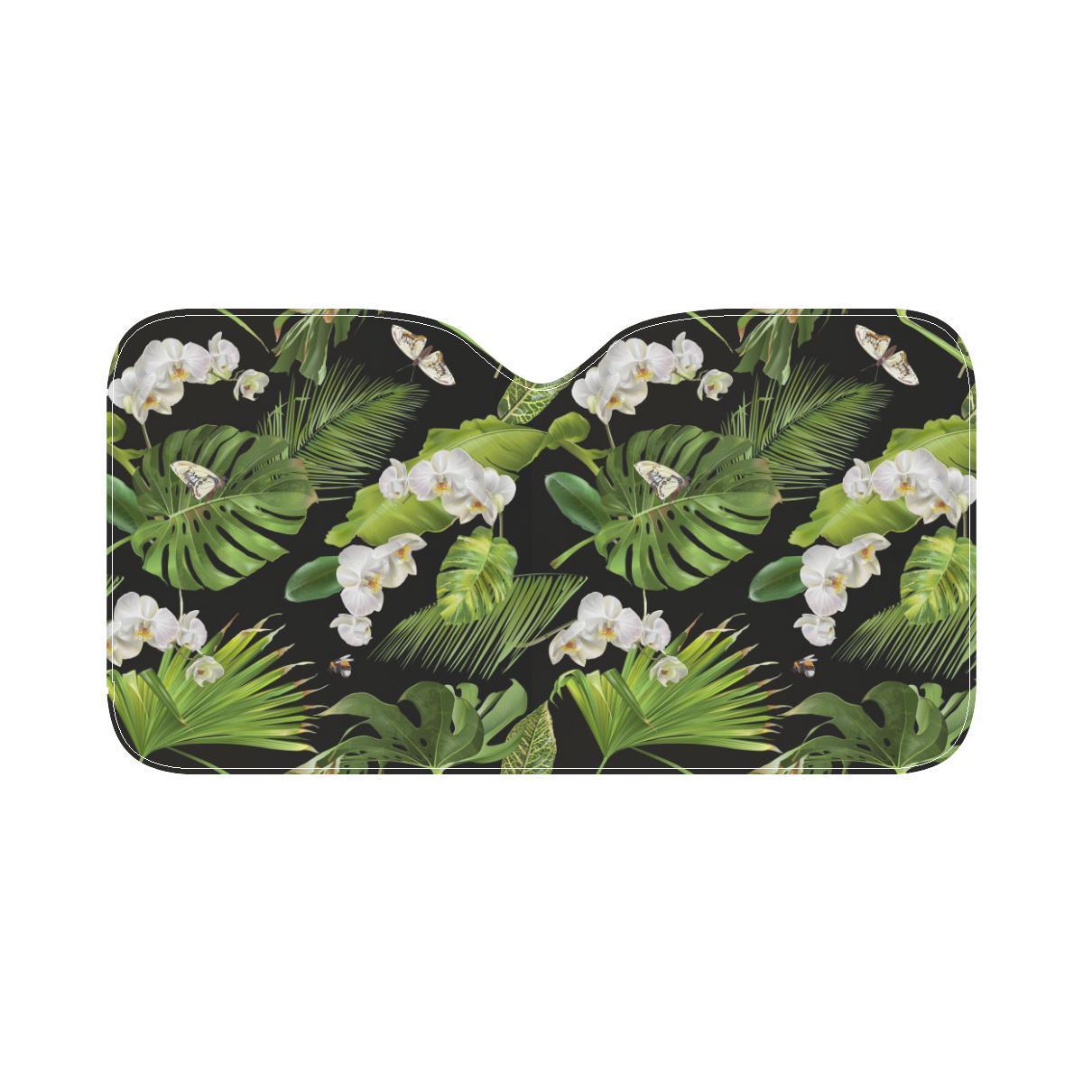 Tropical Flower Pattern Print Design TF026 Car Sun Shade-JorJune