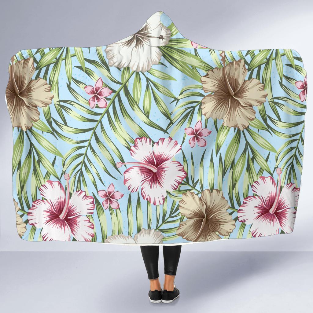 Tropical Flower Pattern Print Design TF05 Hooded Blanket-JORJUNE.COM