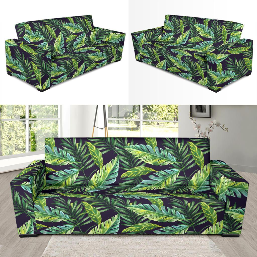 Tropical Flower Pattern Print Design TF06 Sofa Slipcover-JORJUNE.COM