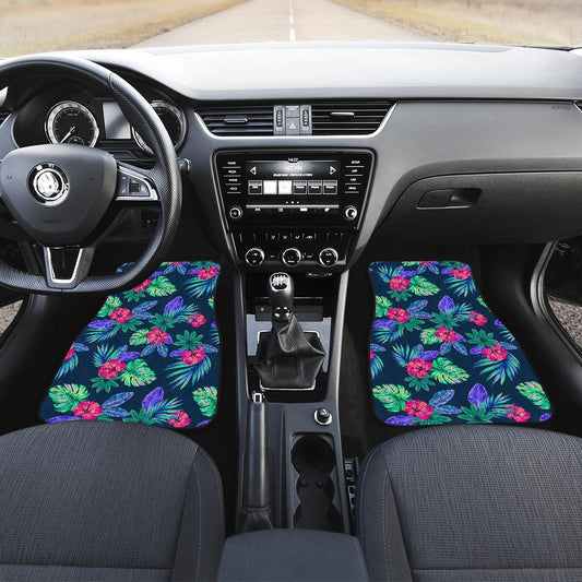 Tropical Flower Pattern Print Design TF09 Car Floor Mats-JORJUNE.COM