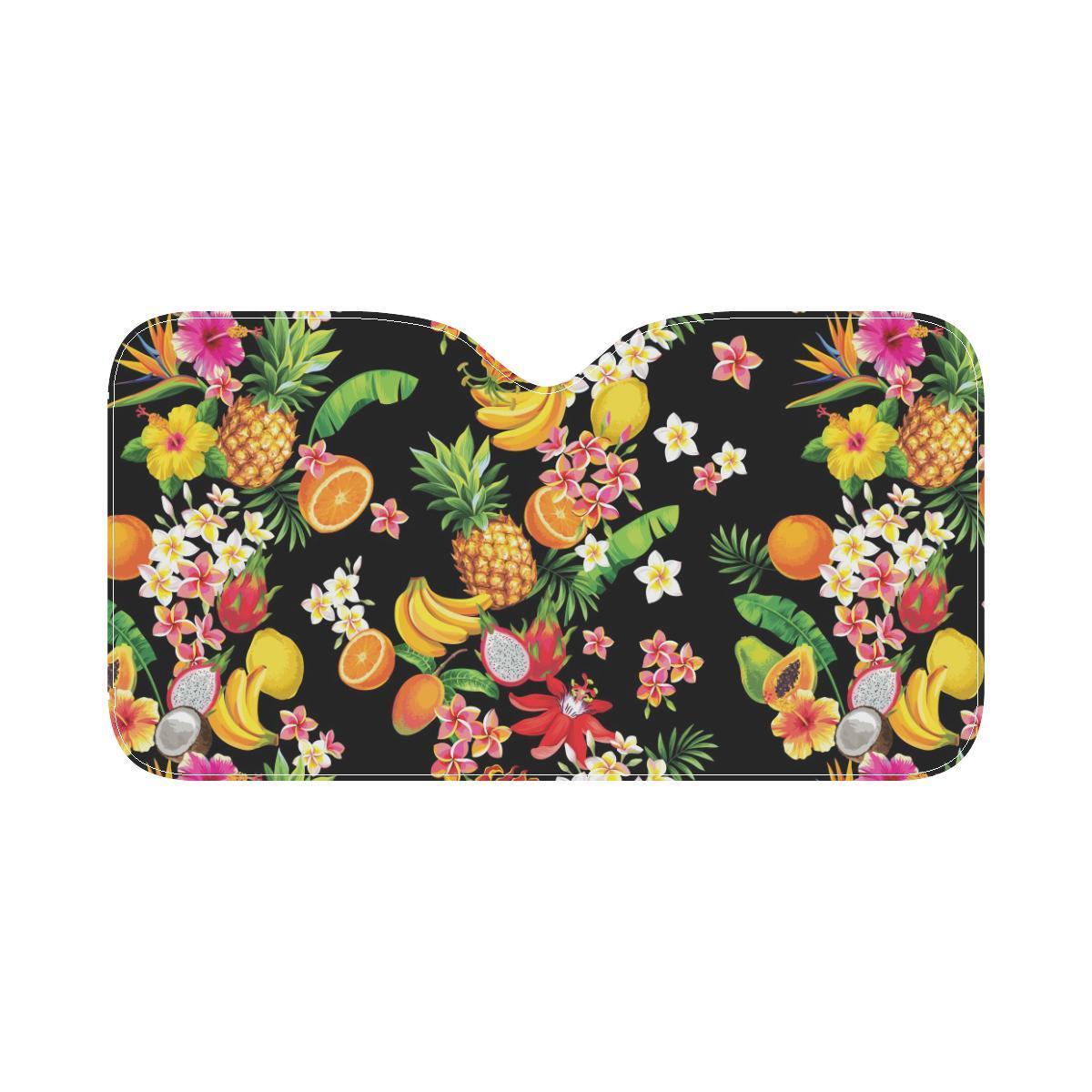 Tropical Fruits Pattern Print Design TF02 Car Sun Shade-JorJune