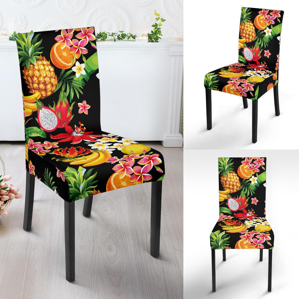 Tropical Fruits Pattern Print Design TF02 Dining Chair Slipcover-JORJUNE.COM