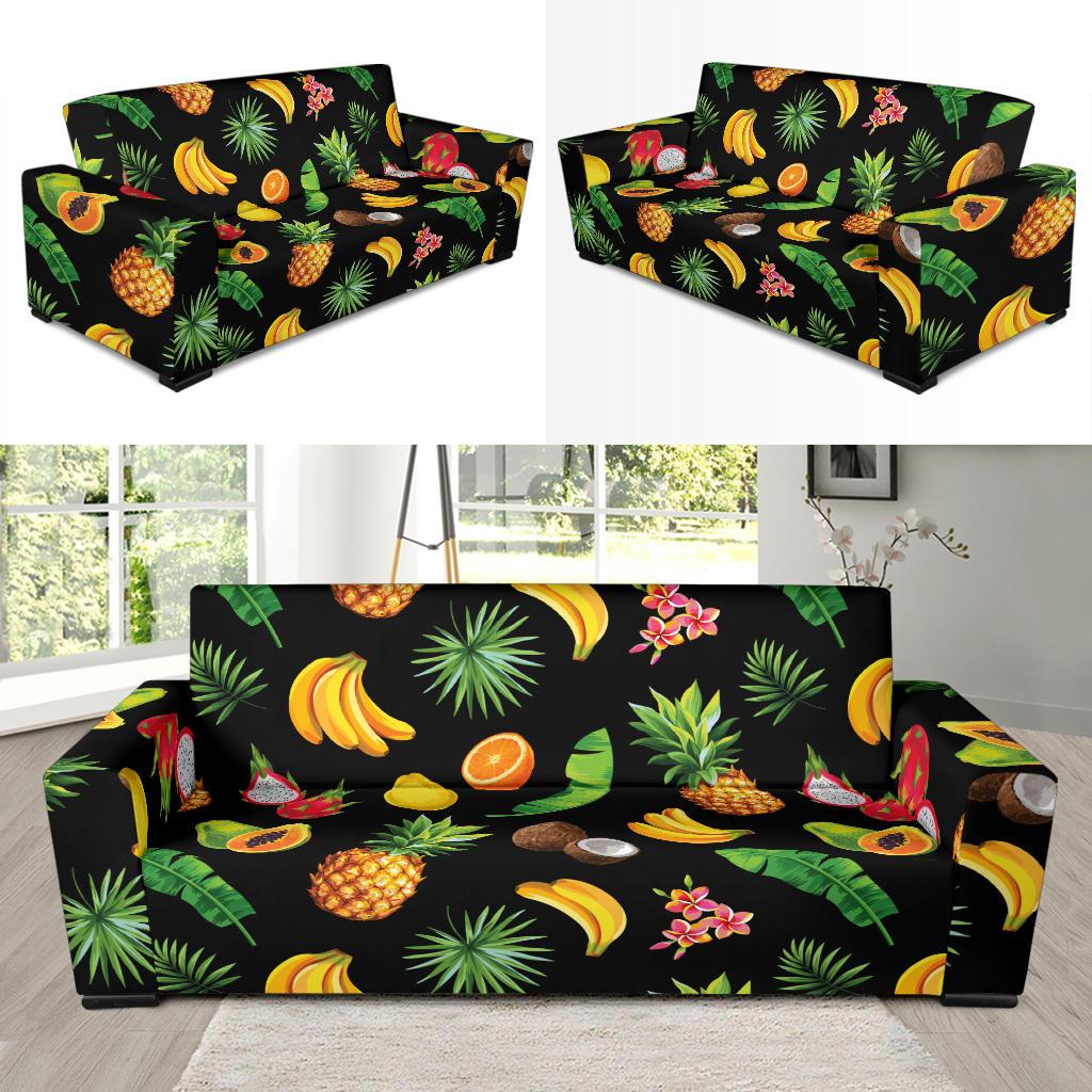 Tropical Fruits Pattern Print Design TF03 Sofa Slipcover-JORJUNE.COM