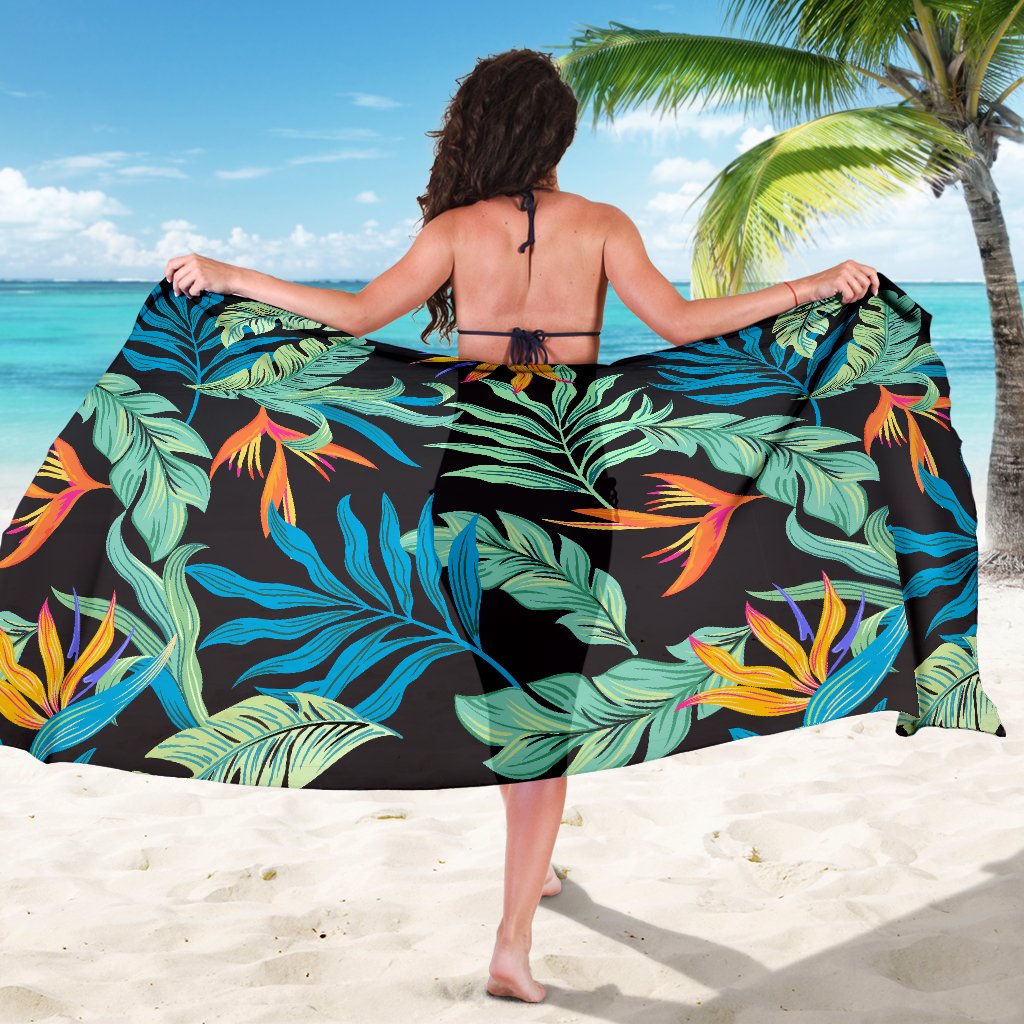 Tropical Palm Leaves Hawaiian Flower Sarong Pareo Wrap