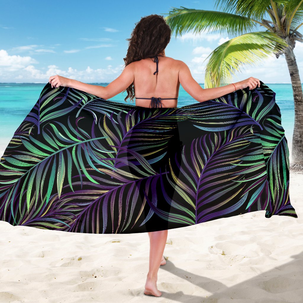 Tropical Palm Leaves Pattern Brightness Sarong Pareo Wrap