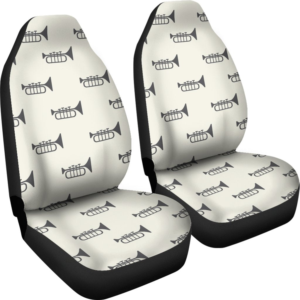 Trumpet Pattern Themed Print Universal Fit Car Seat Covers-JorJune