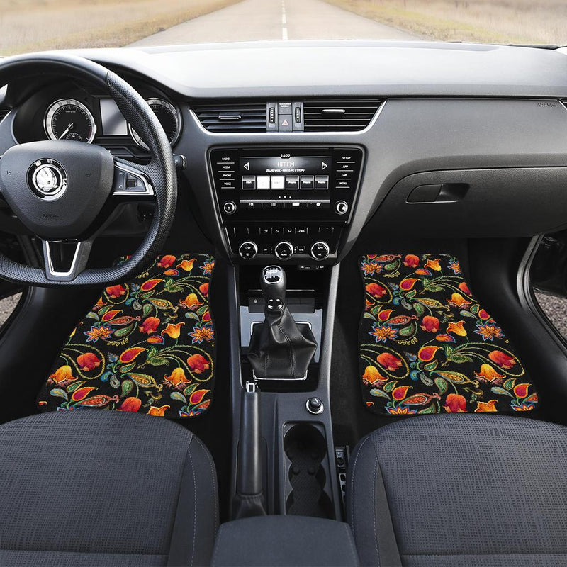 Tulip Boho Pattern Print Design TP09 Car Floor Mats-JORJUNE.COM