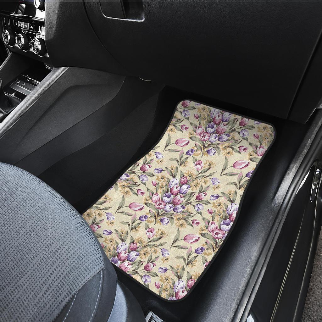 Tulip Pattern Print Design TP04 Car Floor Mats-JORJUNE.COM