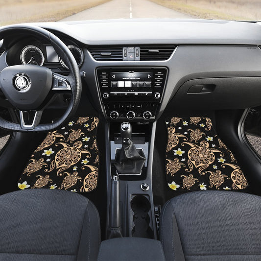 Honu Sea Turtle Plumeria Car Floor Mats