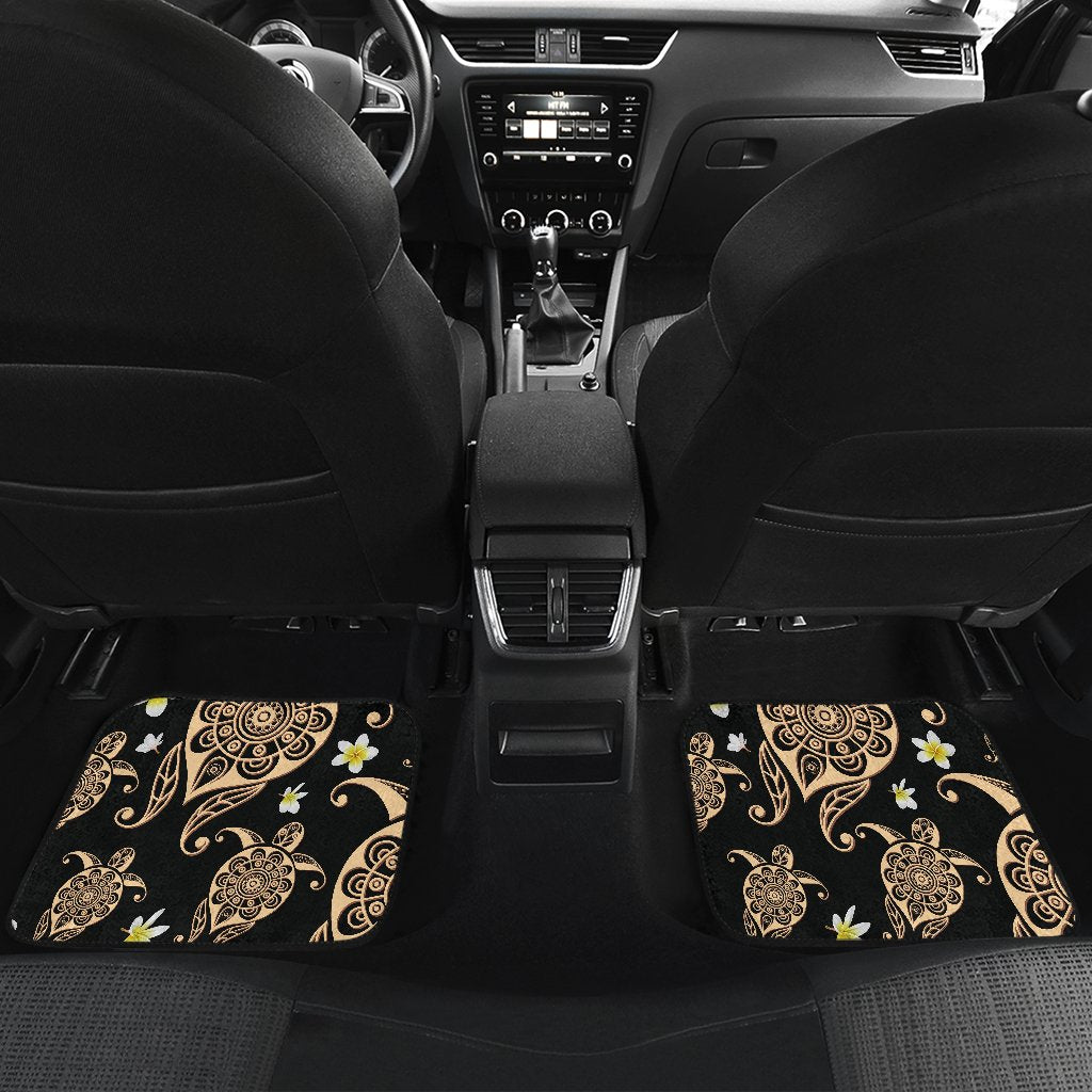 Turtle Polynesian Tribal Hawaiian Front and Back Car Floor Mats