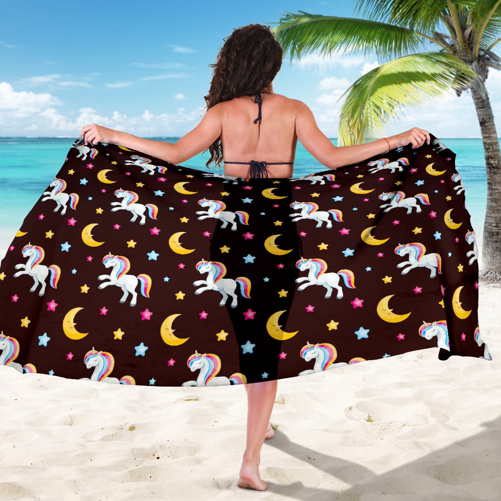 Unicorn Moon Star Sarong Pareo Wrap