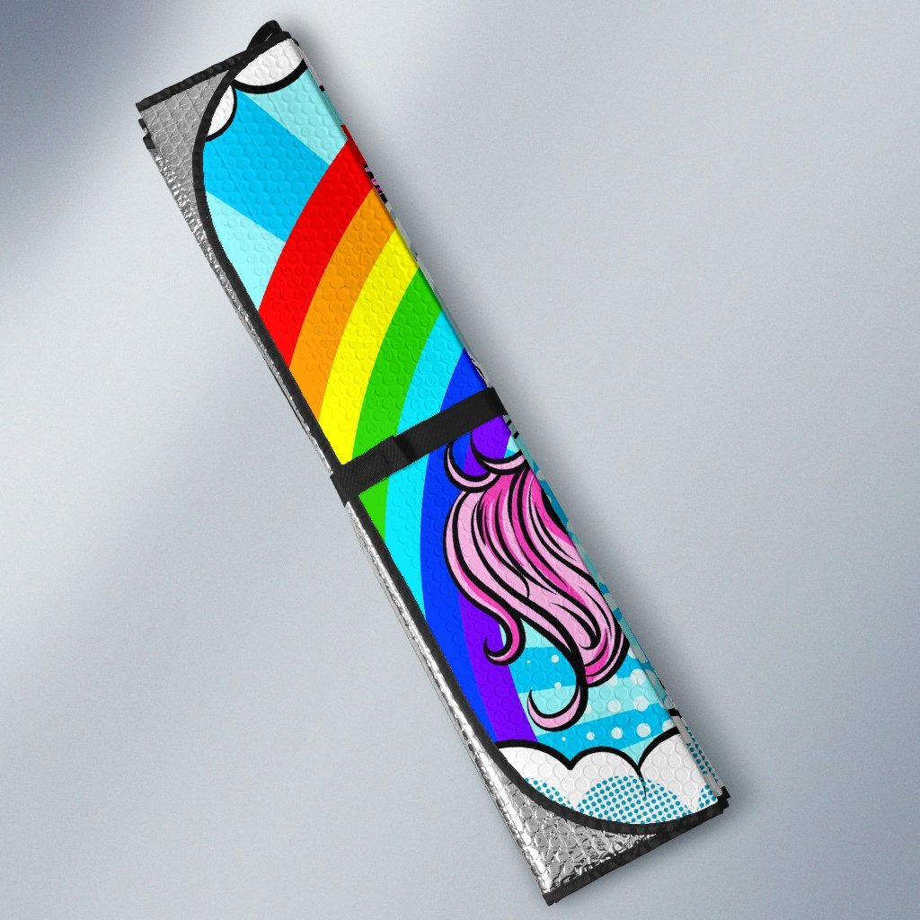 Unicorn Rainbow Car Sun Shade-JorJune