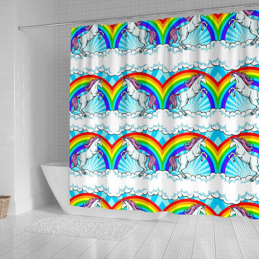 Unicorn Rainbow Shower Curtain