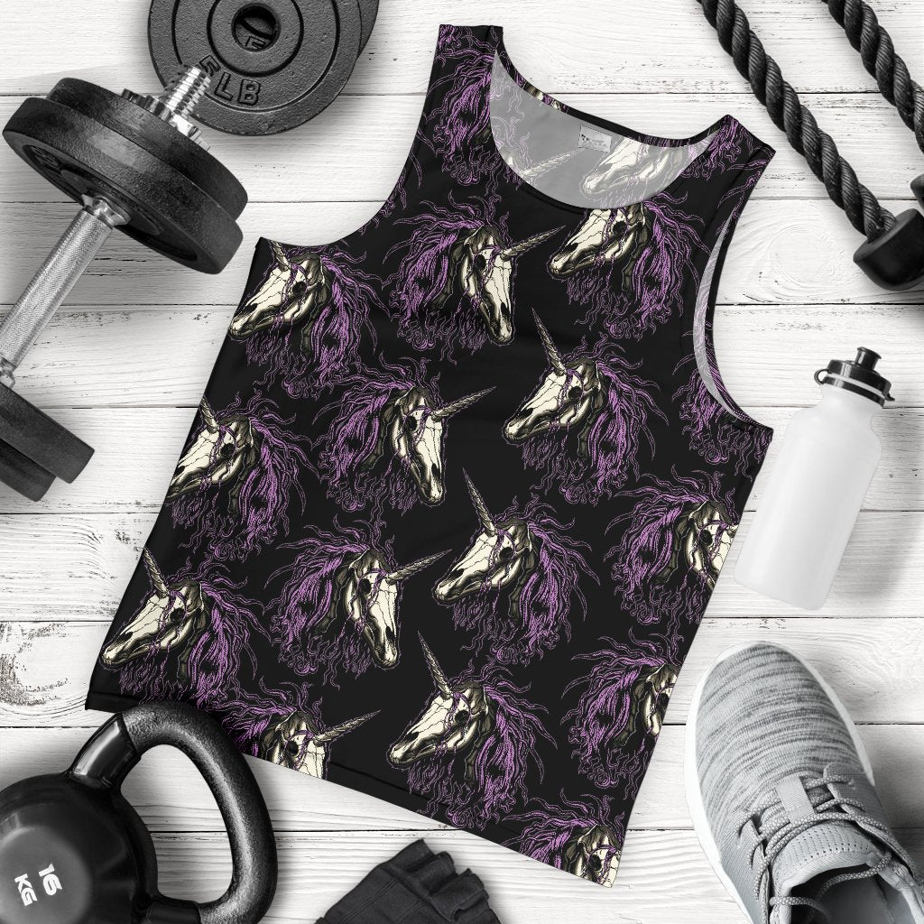 Unicorn Skull head Men Tank Top