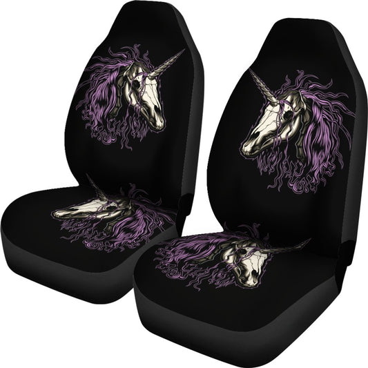Unicorn Skull Head Universal Fit Car Seat Covers