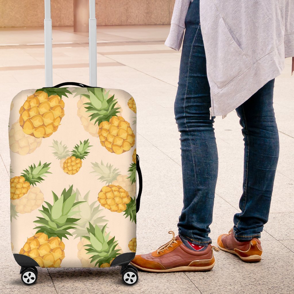 Vintage Pineapple Tropical Luggage Protective Cover