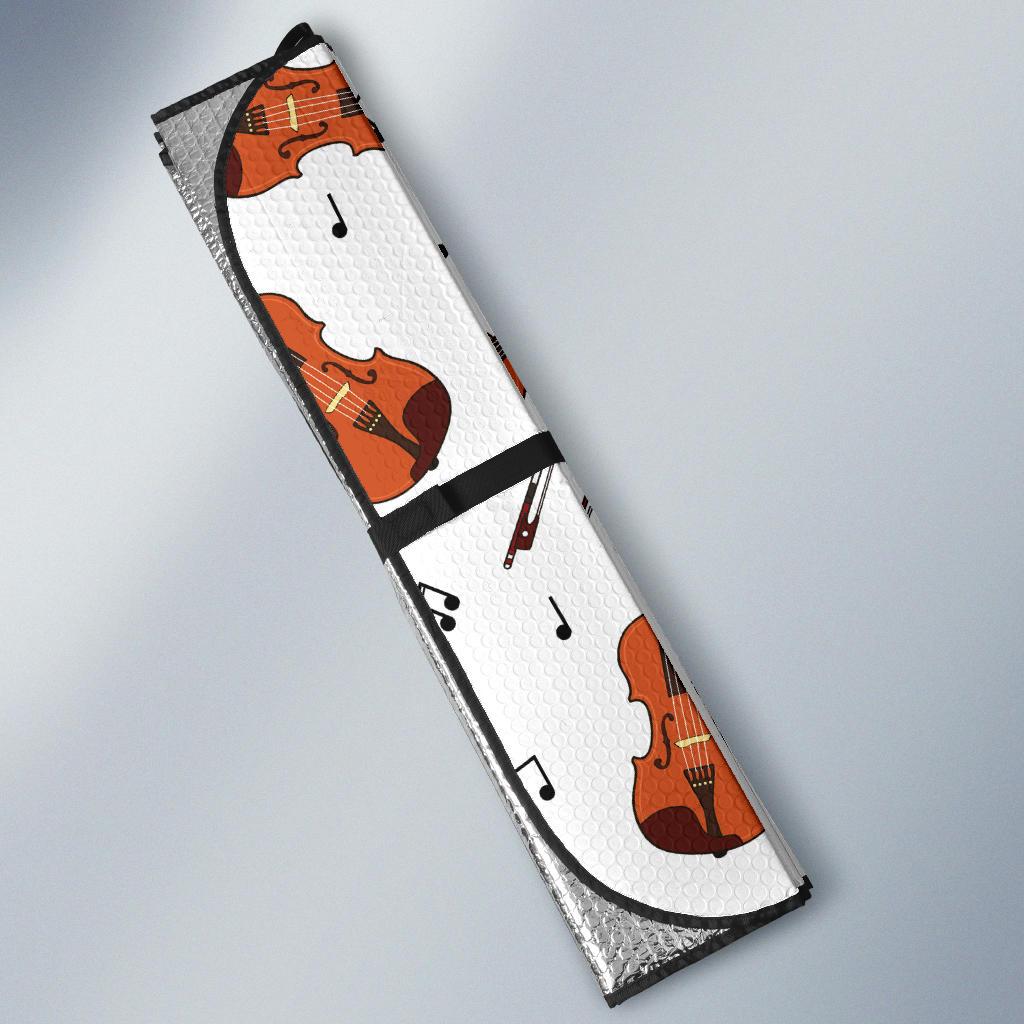 Violin Pattern Print Design 02 Car Sun Shades-JORJUNE.COM