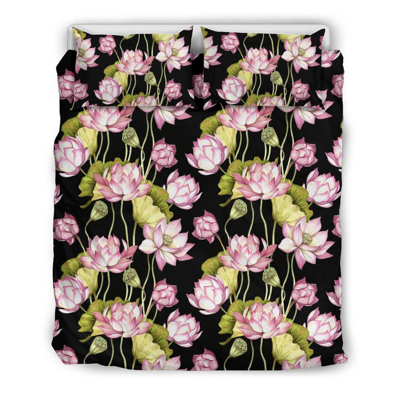 Water Lily Pattern Print Design WL06 Duvet Cover Bedding Set-JORJUNE.COM